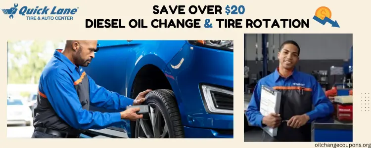 Save over $20 - Diesel oil change & Tire rotations